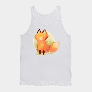 Cute fox sitting drawing Tank Top